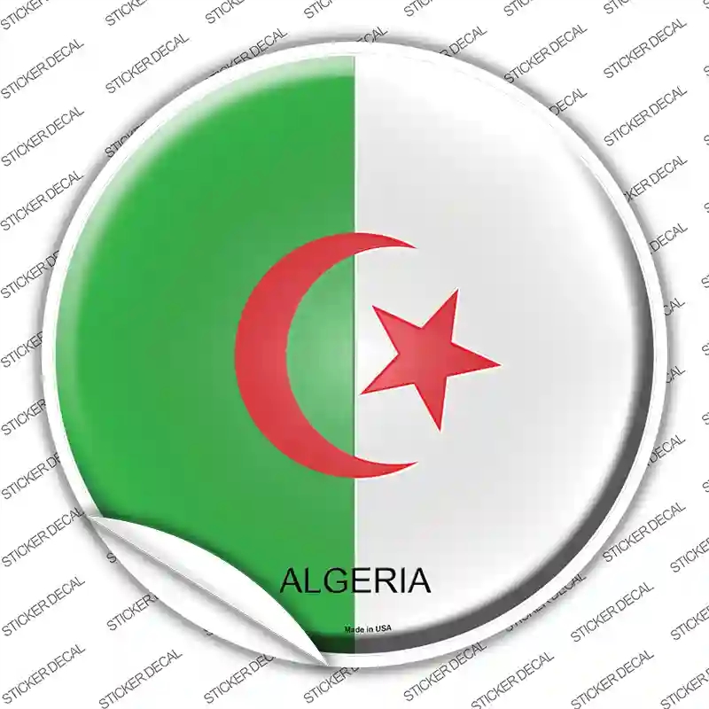 C-184s-L Algeria Country Novelty Circle Sticker Decal - Large