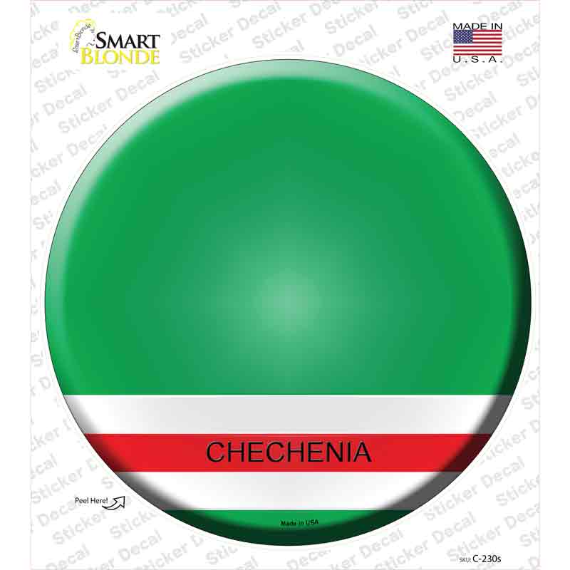 C-230s-M Chechenia Country Novelty Circle Sticker Decal - Medium