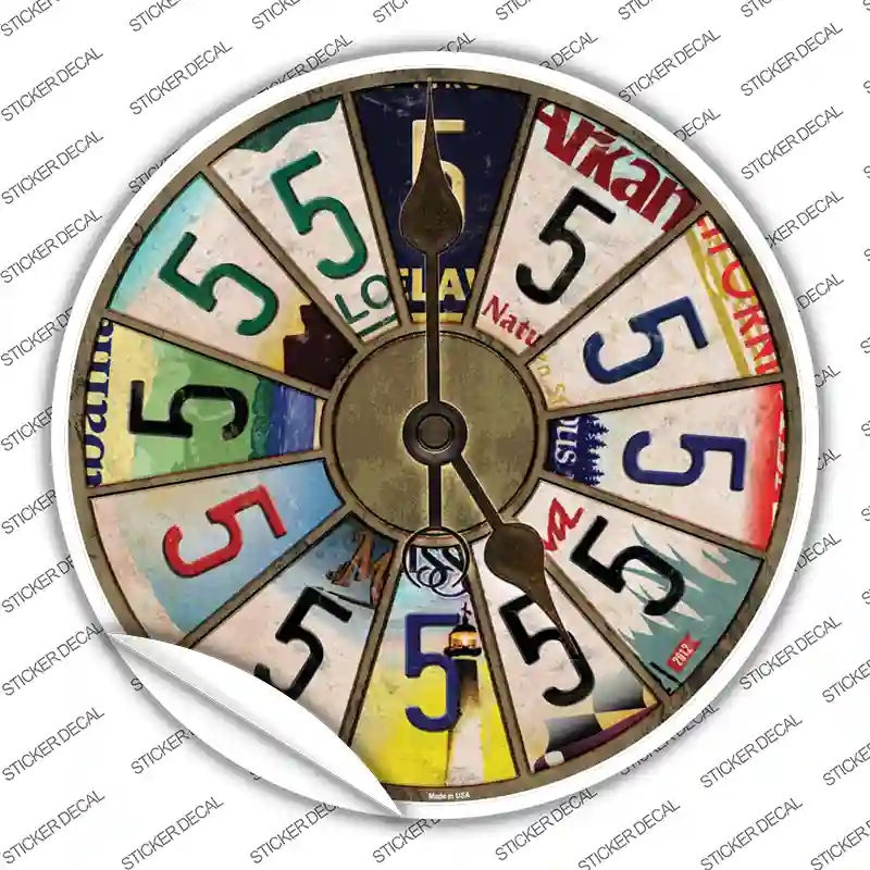 C-902s-XL 5 Oclock Novelty Circle Sticker Decal - Extra Large