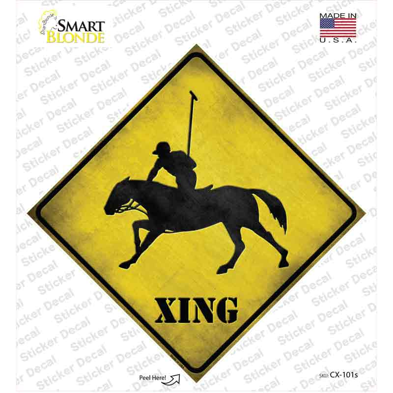 CX-101s-M Polo Xing Novelty Diamond Sticker Decal - Medium