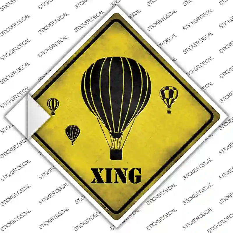 CX-125s-S Air Balloon Xing Novelty Diamond Sticker Decal - Small