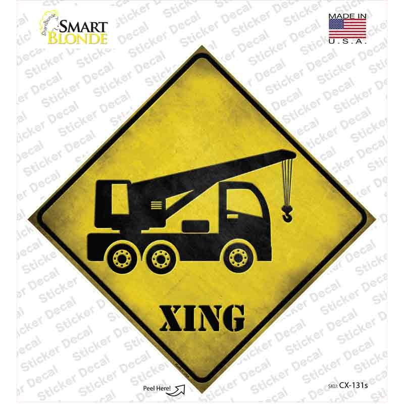 CX-131s-M Crane Xing Novelty Diamond Sticker Decal - Medium
