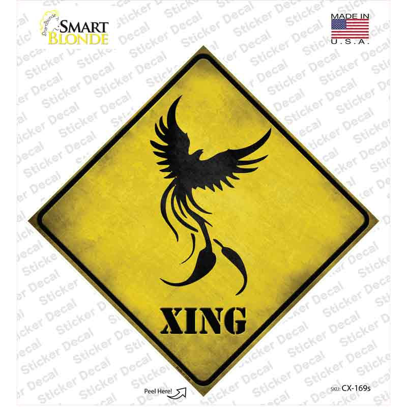 CX-169s-M Phoenix Xing Novelty Diamond Sticker Decal - Medium