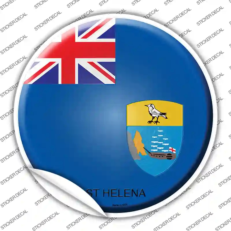 C-424s-XL St Helena Country Novelty Circle Sticker Decal - Extra Large