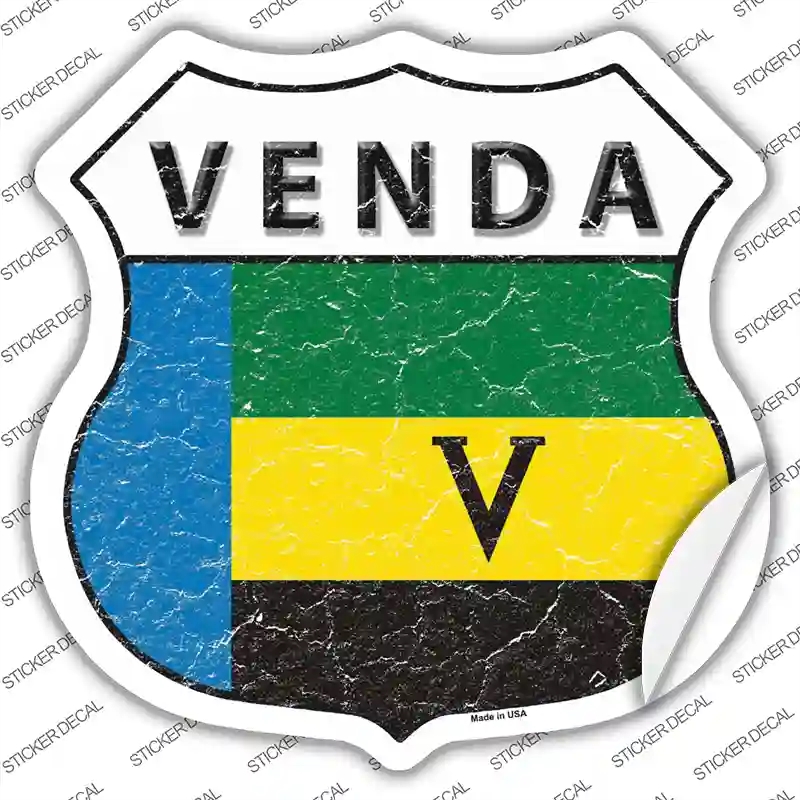 HS-451s-L Venda Flag Novelty Highway Shield Sticker Decal - Large