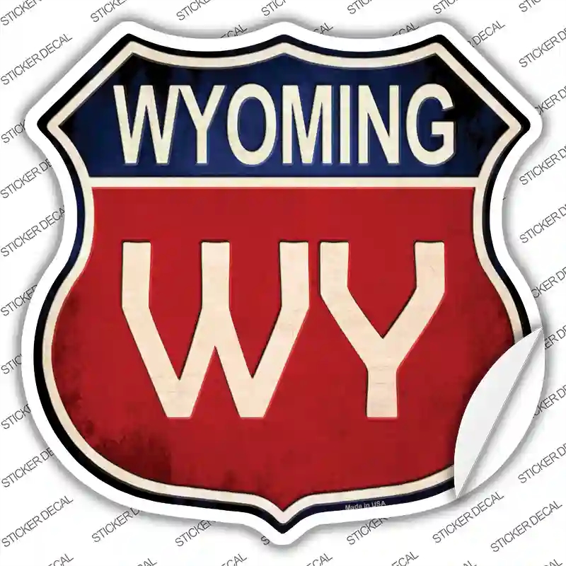 HS-545s-S Wyoming Novelty Highway Shield Sticker Decal - Small