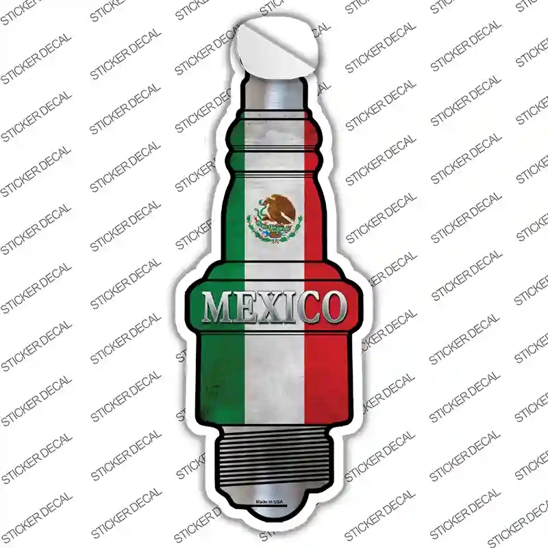 J-019s-XL Mexico Novelty Spark Plug Sticker Decal - Extra Large