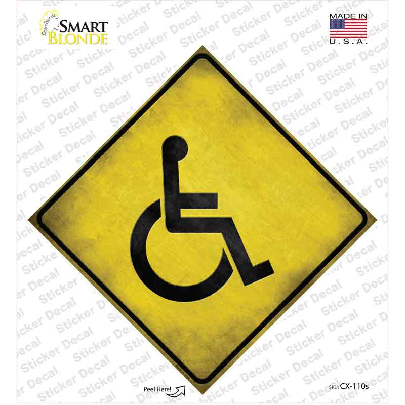 CX-110s-M Handicap Novelty Diamond Sticker Decal - Medium