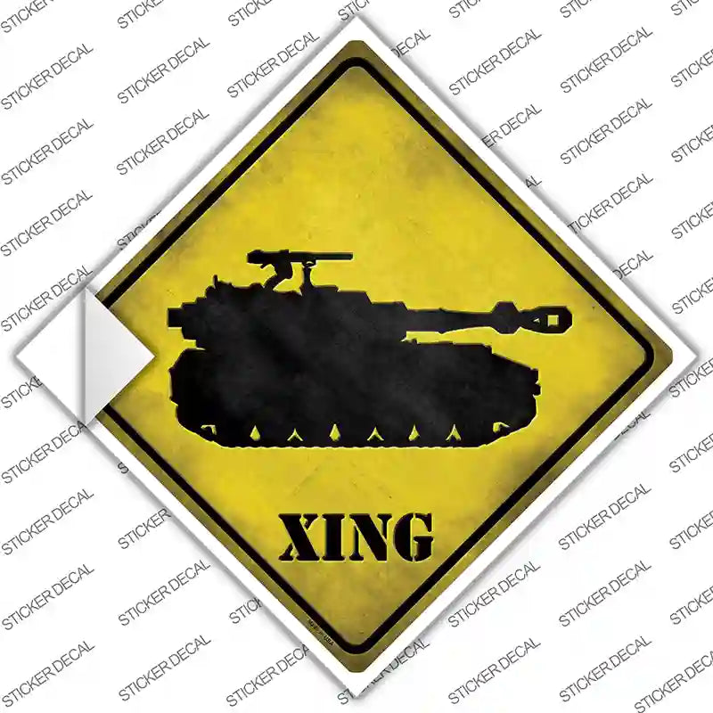 CX-122s-XL Tank Xing Novelty Diamond Sticker Decal - Extra Large