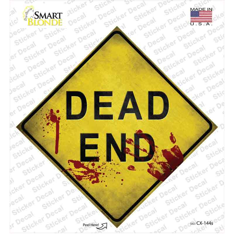 CX-144s-M Dead End Bloody Novelty Diamond Sticker Decal - Medium