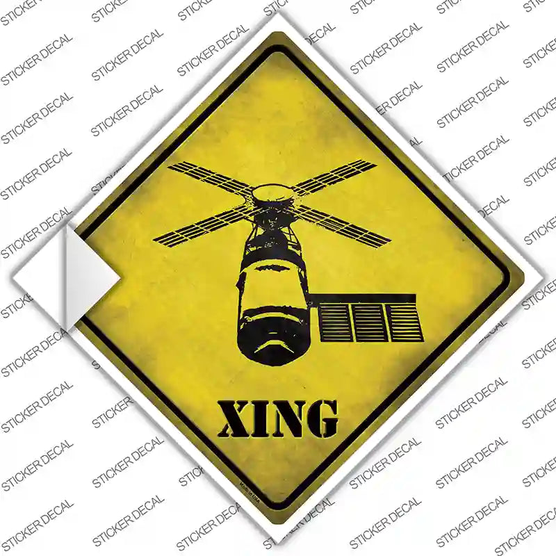 CX-148s-XL Space Station Xing Novelty Diamond Sticker Decal - Extra Large