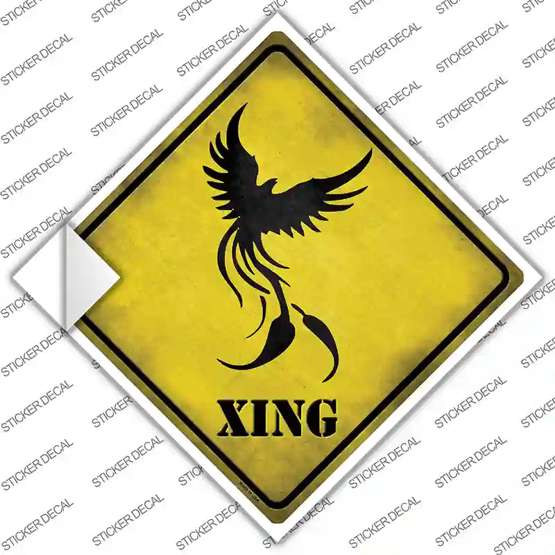 CX-169s-L Phoenix Xing Novelty Diamond Sticker Decal - Large