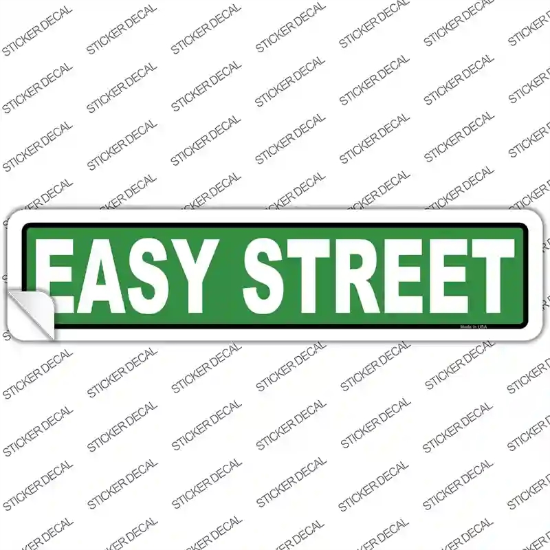 K-1283s-S Easy Street Novelty Narrow Sticker Decal - Small