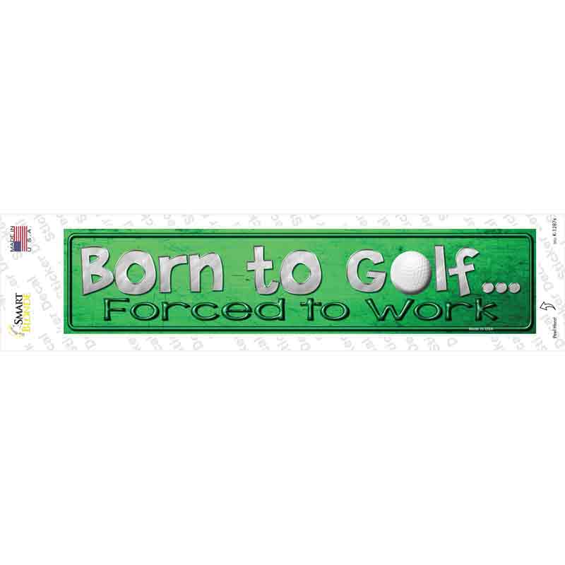 K-1287s-M Born to Golf Novelty Narrow Sticker Decal - Medium