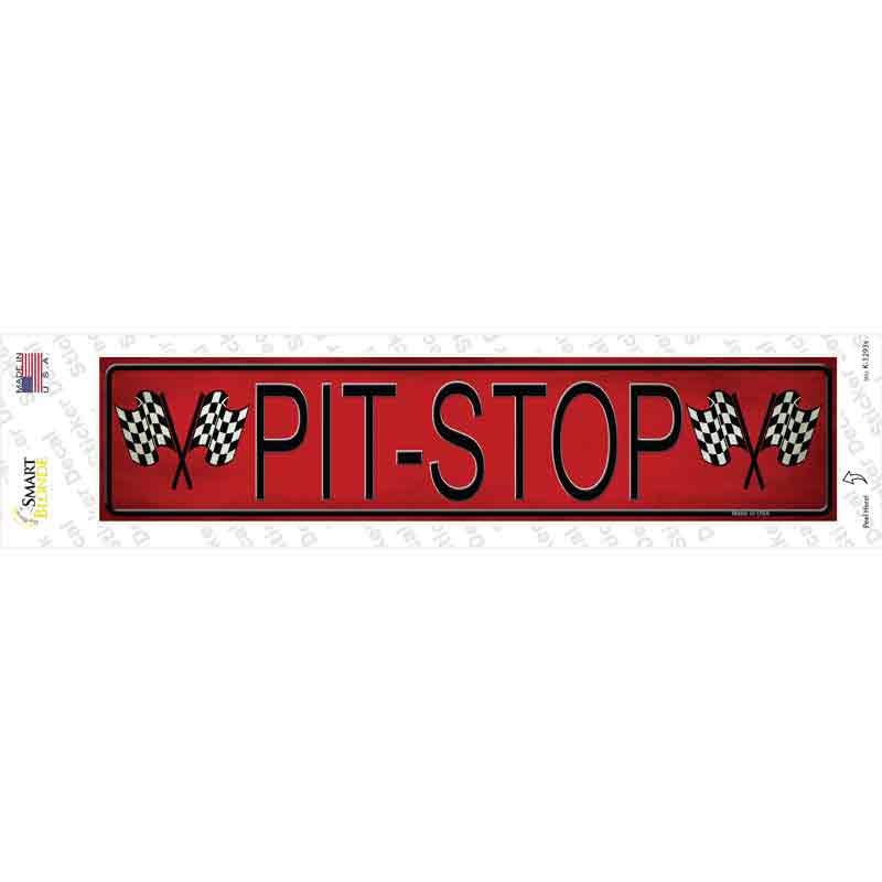 K-1293s-M Pit Stop Novelty Narrow Sticker Decal - Medium