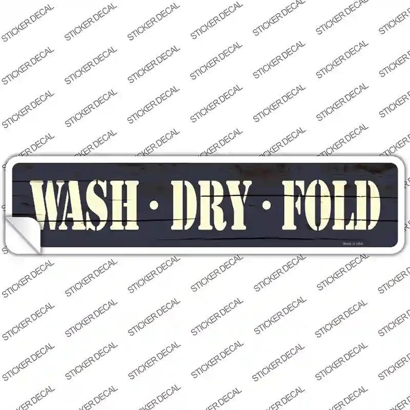 K-1307s-S Wash Dry Fold Novelty Narrow Sticker Decal - Small