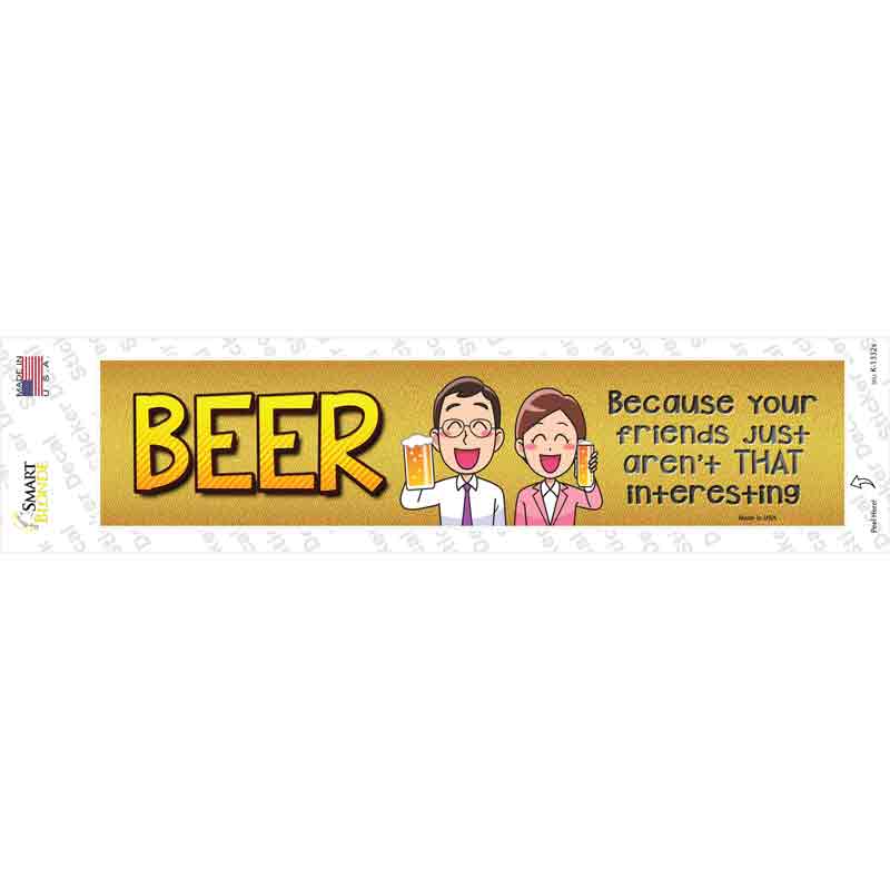 K-1332s-M Beer Novelty Narrow Sticker Decal - Medium