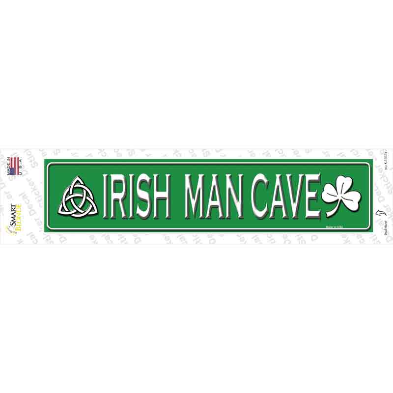 K-1333s-M Irish Man Cave Novelty Narrow Sticker Decal - Medium