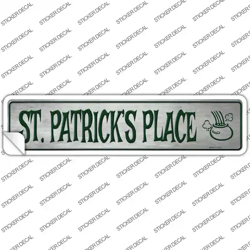 K-1338s-L St Patricks Place Novelty Narrow Sticker Decal - Large