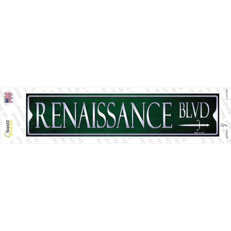 K-1342s-M Renaissance Blvd Novelty Narrow Sticker Decal - Medium