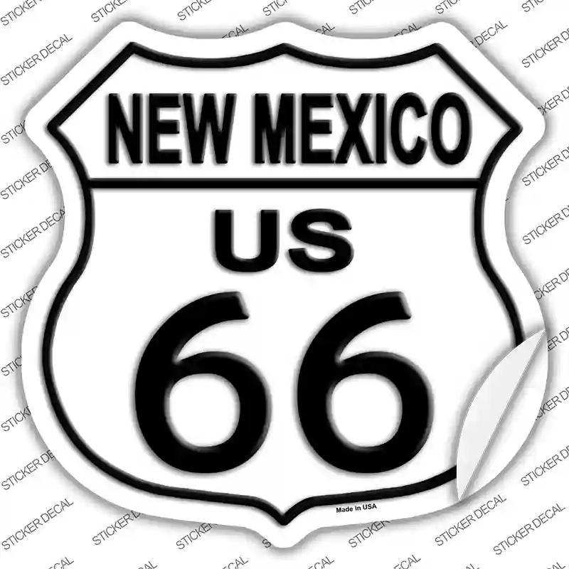 HS-106s-L   Mexico Route 66 Novelty Highway Shield Sticker Decal - Large