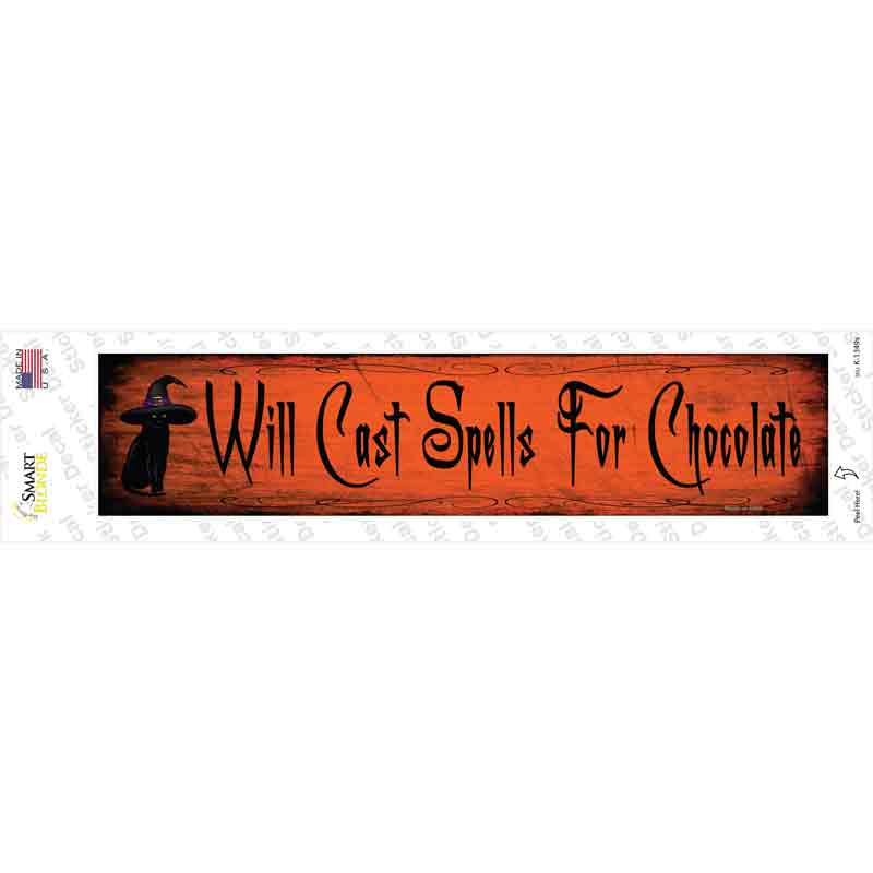 K-1349s-M Spells for Chocolate Novelty Narrow Sticker Decal - Medium