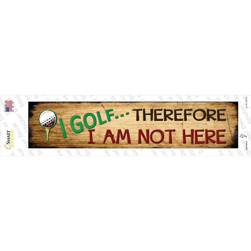 K-1351s-M I Golf Novelty Narrow Sticker Decal - Medium