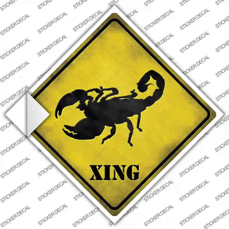 CX-020s-S Scorpion Xing Novelty Diamond Sticker Decal - Small