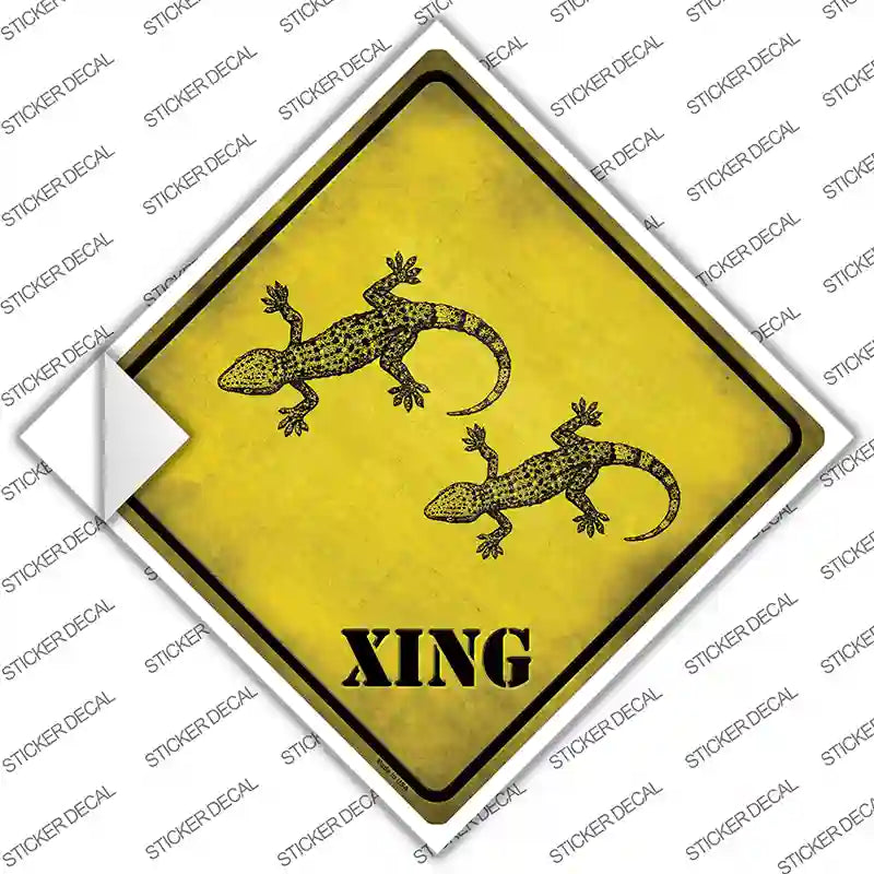 CX-309s-S Gecko Xing Novelty Diamond Sticker Decal - Small