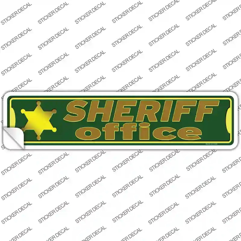 K-1622s-L Sheriff Office Novelty Narrow Sticker Decal - Large