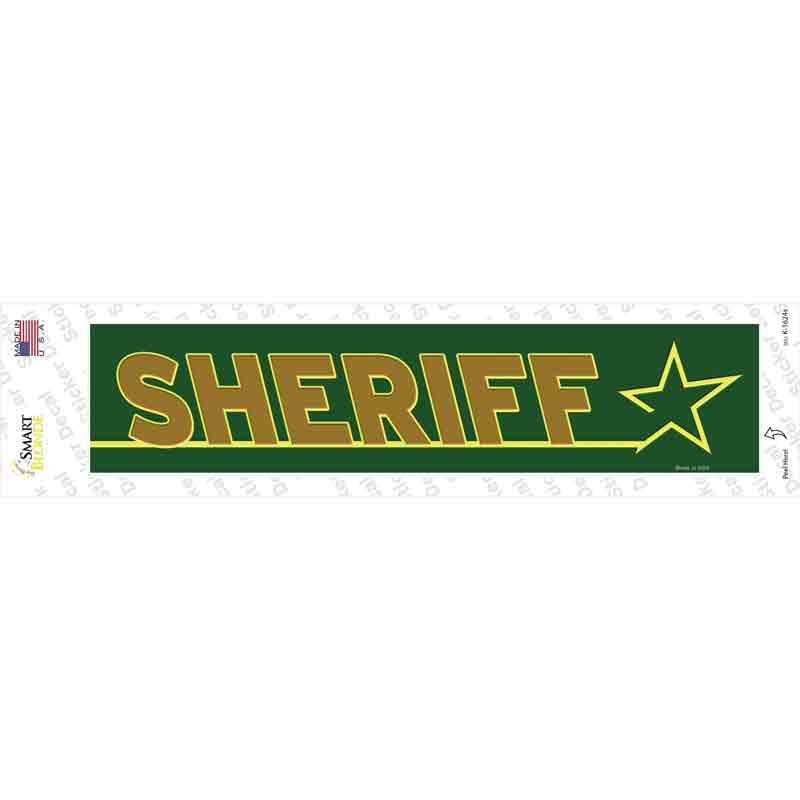 K-1624s-M Sheriff Novelty Narrow Sticker Decal - Medium