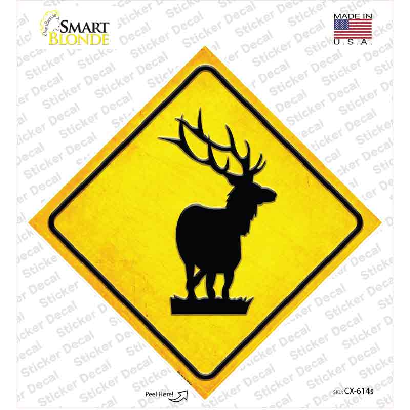 CX-614s-M Elk Novelty Diamond Sticker Decal - Medium