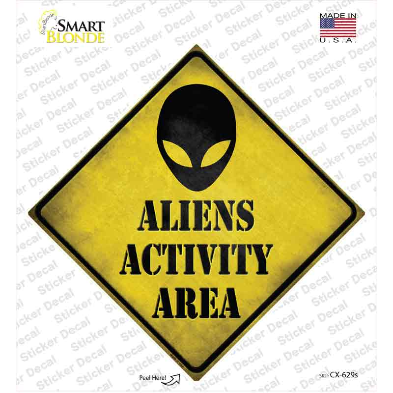 CX-629s-M Aliens Activity Area Novelty Diamond Sticker Decal - Medium