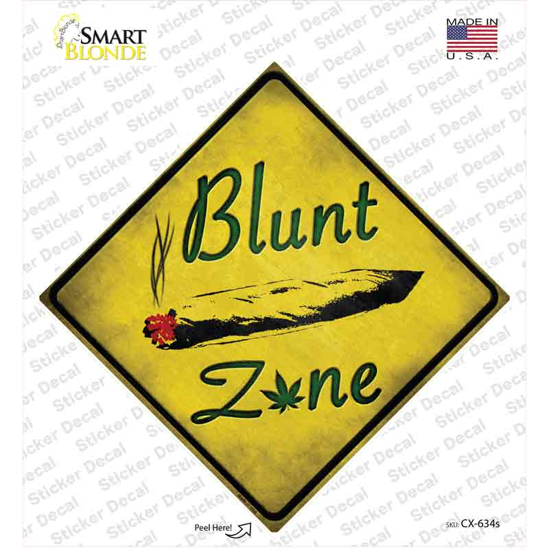 CX-634s-M Blunt Zone Novelty Diamond Sticker Decal - Medium