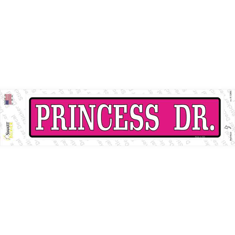 K-1289s-M Princess Dr. Novelty Narrow Sticker Decal - Medium