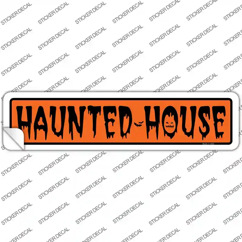 K-1313s-S Haunted House Novelty Narrow Sticker Decal - Small