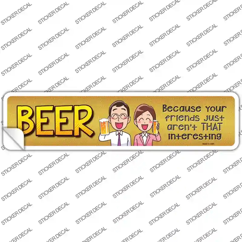 K-1332s-S Beer Novelty Narrow Sticker Decal - Small