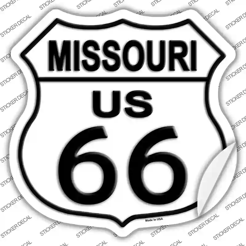 HS-105s-L Missouri Route 66 Novelty Highway Shield Sticker Decal - Large