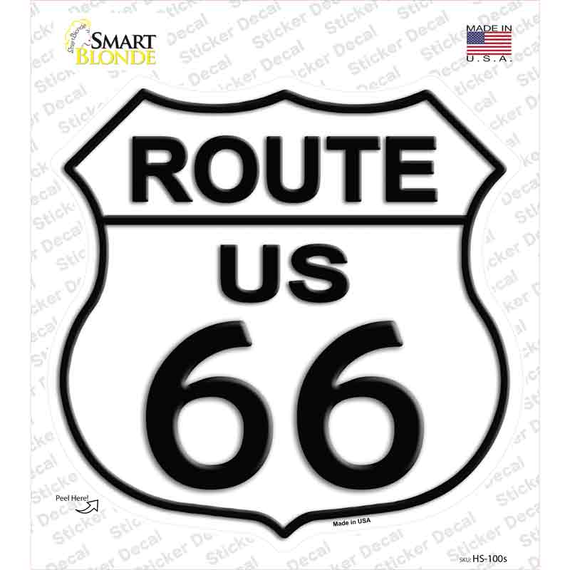 HS-100s-M Route 66 Novelty Highway Shield Sticker Decal - Medium