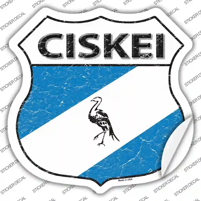 HS-216s-S Ciskei Flag Novelty Highway Shield Sticker Decal - Small