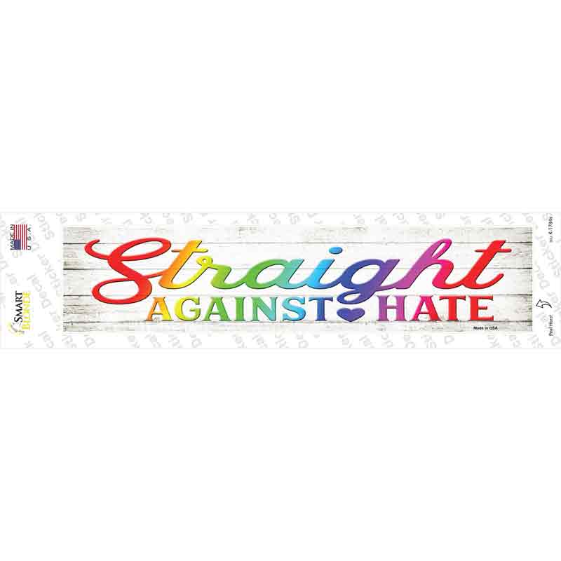 K-1784s-M Straight Against Hate Novelty Narrow Sticker Decal - Medium