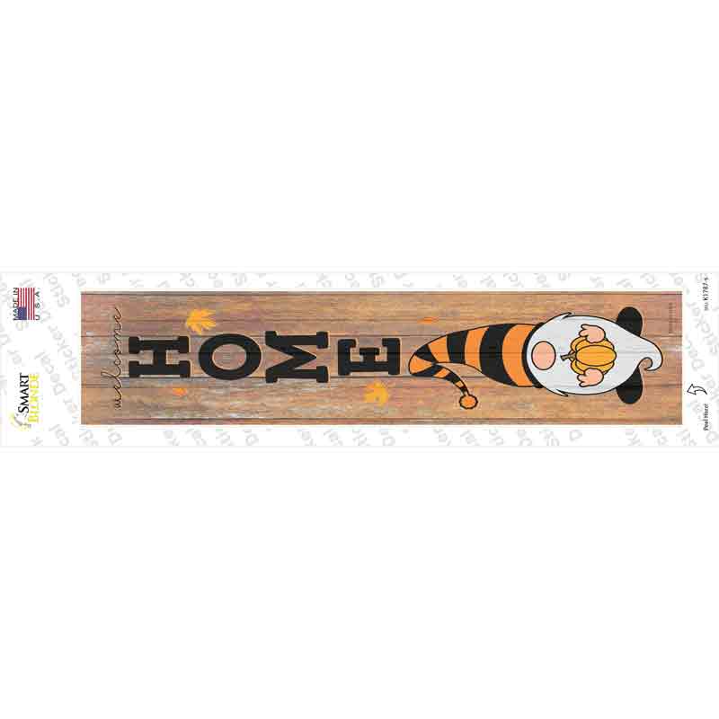 K-1787s-M Home Orange Gnome Novelty Narrow Sticker Decal - Medium