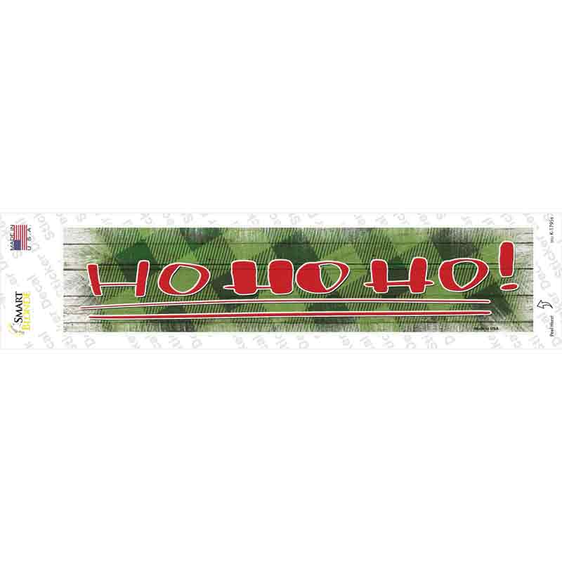 K-1795s-M Ho Ho Ho Green Novelty Narrow Sticker Decal - Medium