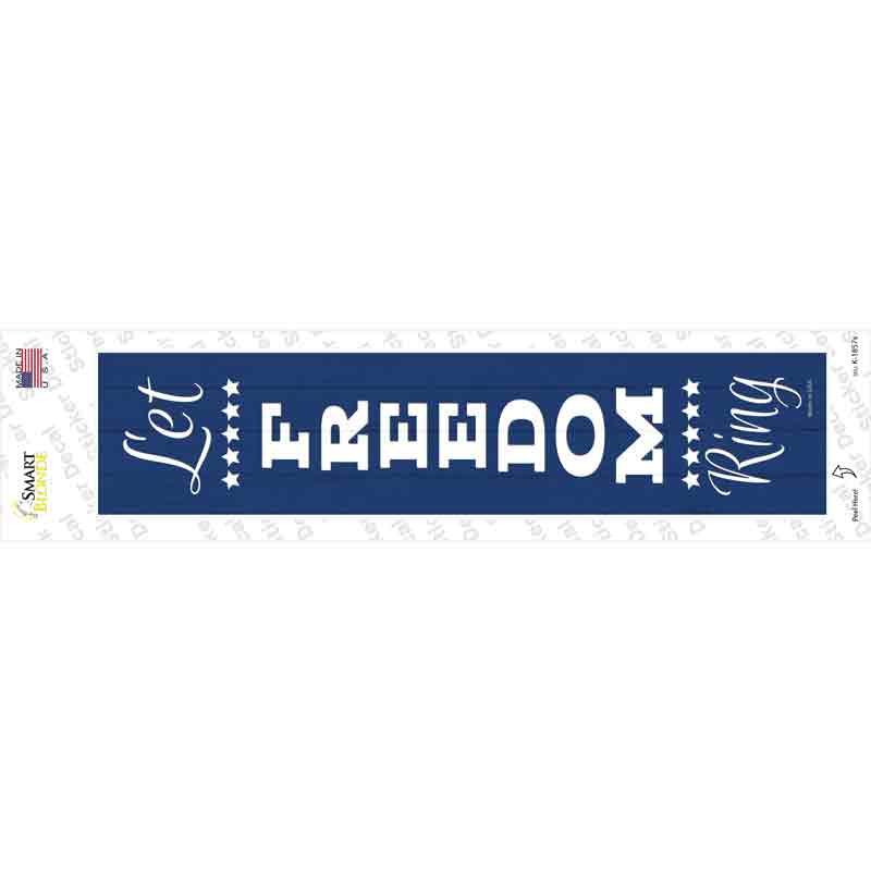 K-1857s-M Let Freedom Ring Blue Novelty Narrow Sticker Decal - Medium