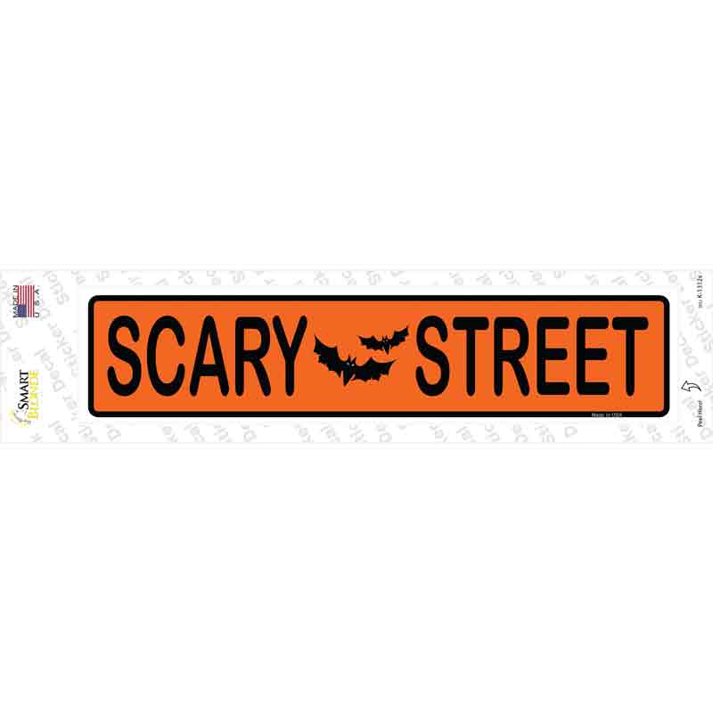 K-1312s-M Scary Street Novelty Narrow Sticker Decal - Medium