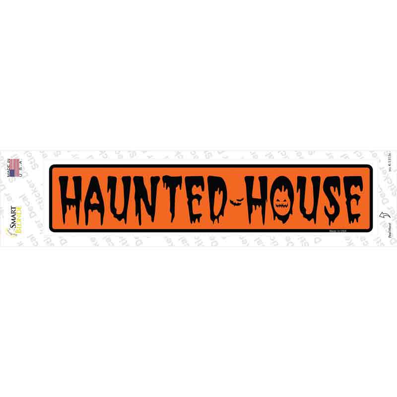 K-1313s-M Haunted House Novelty Narrow Sticker Decal - Medium
