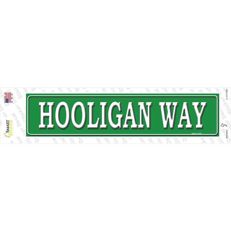 K-1330s-M Hooligan Way Novelty Narrow Sticker Decal - Medium