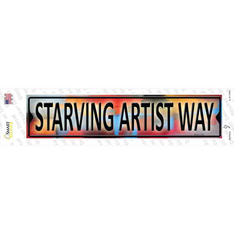 K-1344s-M Starving Artist Way Novelty Narrow Sticker Decal - Medium