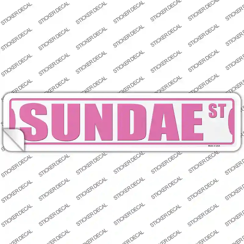 K-1879s-XL Sundae St Novelty Narrow Sticker Decal - Extra Large