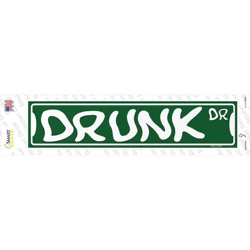 K-1884s-M Drunk Dr Novelty Narrow Sticker Decal - Medium